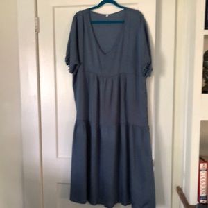 Denim colored 3x maxi dress.